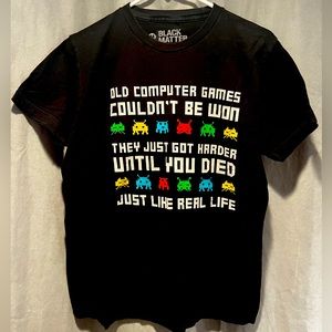Medium Arcade Wisdom Tee - Relive the 80s, Game Over Not Included
